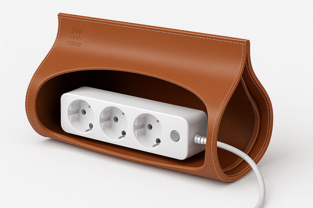 Foto © Cuero Design | Cuero Cable Haven Leather Power Strip Organizer